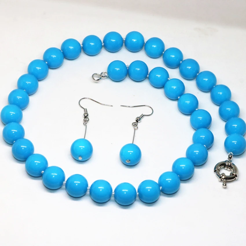 В богемном стиле Роскошные цвет небесно синий выпечки краски стекла раунд 12 мм