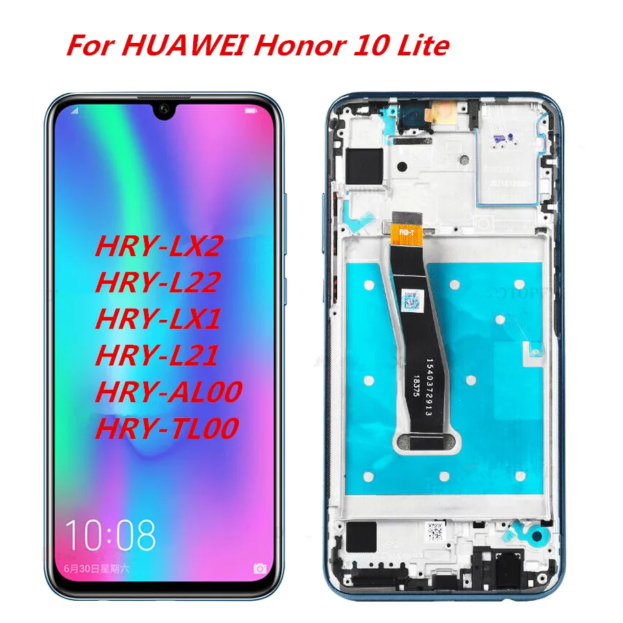Оригинальный дисплей для huawei Honor 10 Lite ЖК сенсорный экран дигитайзер с рамкой