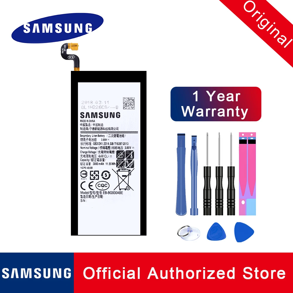 100% Оригинальный запасной аккумулятор для Samsung Galaxy S7 EB BG930ABE batteria akku + номер