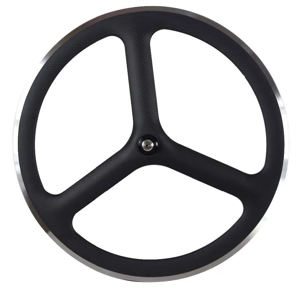 Пользовательские лого Углеродные 3 спицевые колеса сплав поверхностного