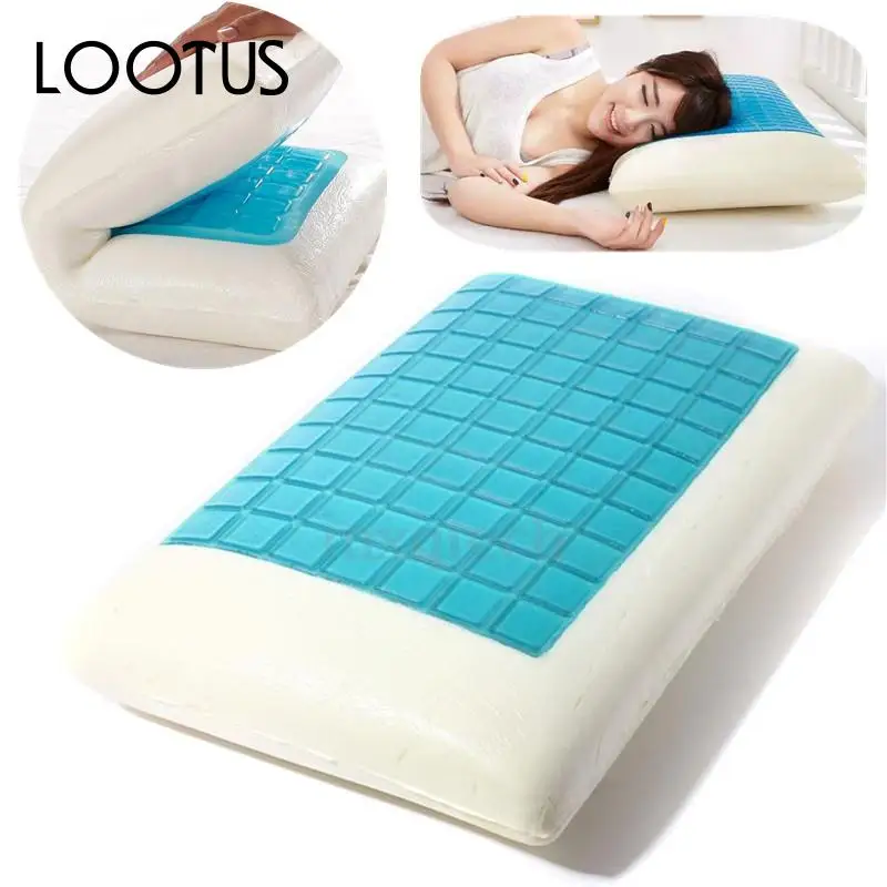 Memory Foam белый постельная Подушка охлаждающий гель моющиеся ортопедические