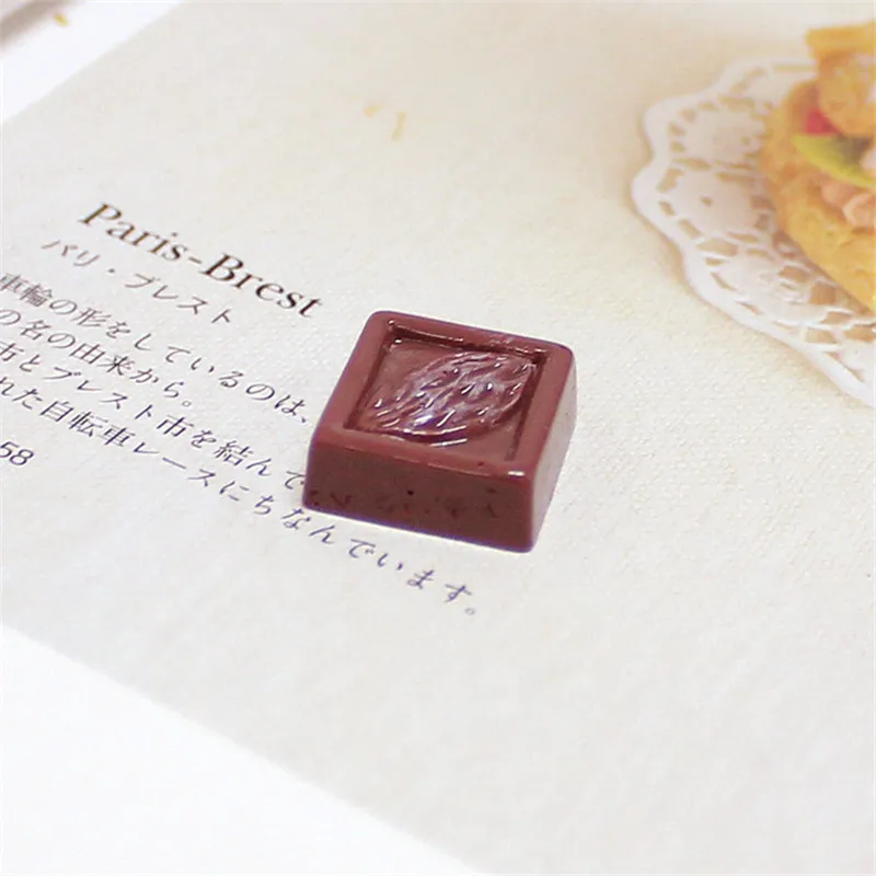 8 Pcs Mini Chocolate for BJD Doll Food Toy Pretend Play Toy Slime Charm