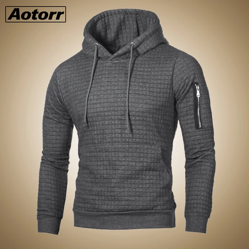 Autumn Long Sleeve Hoodies Men Patchwork Slim Fit Fashion Hooded Sweatshirt Fitness Zip Up Hoody Mens Clothing Streetwear Brand | Мужская