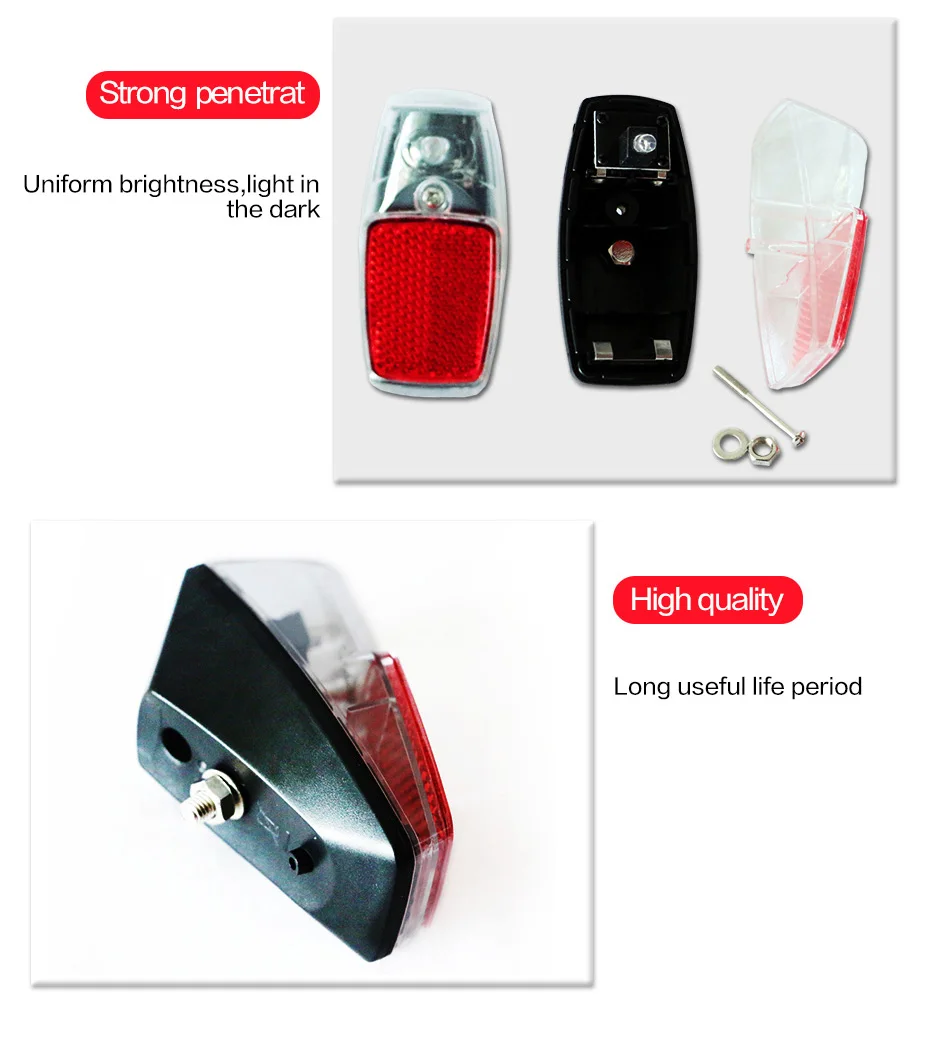 JS Fender велосипедный светильник, крепление на брызговик, светодиоды, батарея, красный пластик, Предупреждение, велосипедный задний светильник, задний светильник для велосипеда, светильник для вспышки