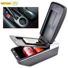 Двухслойный подлокотник для хэтчбека Toyota YARIS 2 2006-2011, контейнер для хранения центральной консоли Vitz, кожаный подлокотник Daihatsu Charade