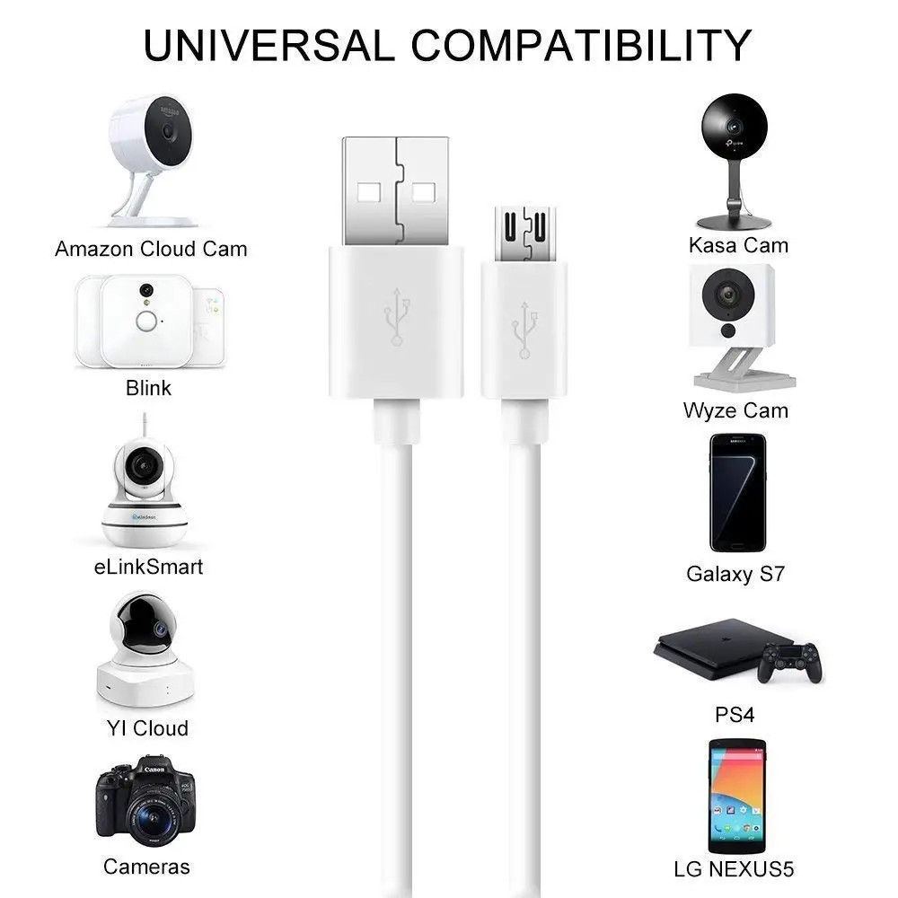 Кабель питания для выдвижной камеры сковороды YI NestCam Indoor Netvue USB Micro