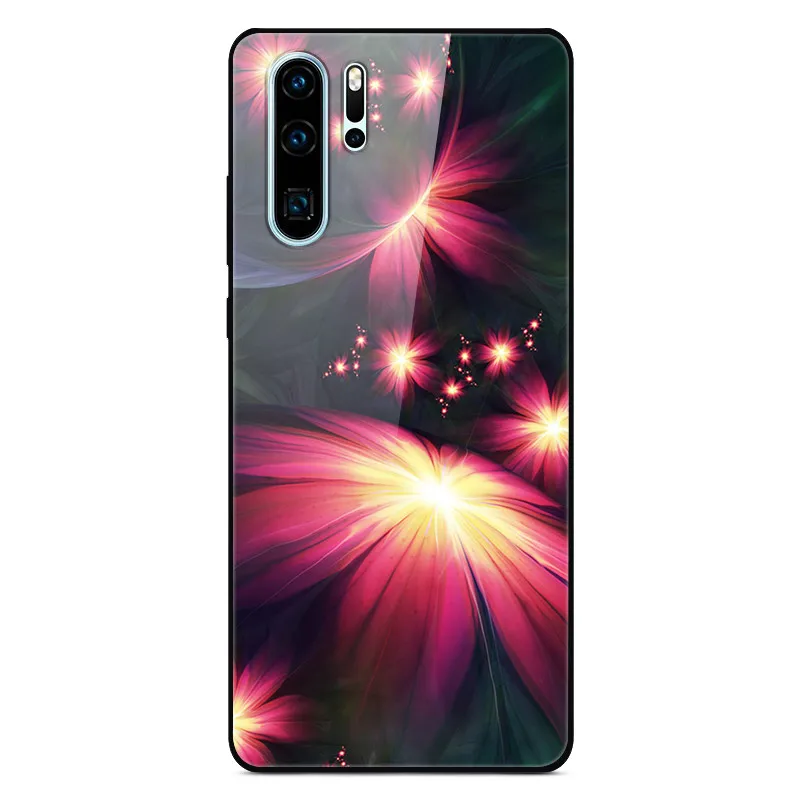 12 Чехол для huawei P30 Pro, Жесткий Чехол из закаленного стекла, силиконовая мягкая рамка, разноцветный чехол для телефона huawei P30Pro P 30 P30, чехол - Цвет: 12
