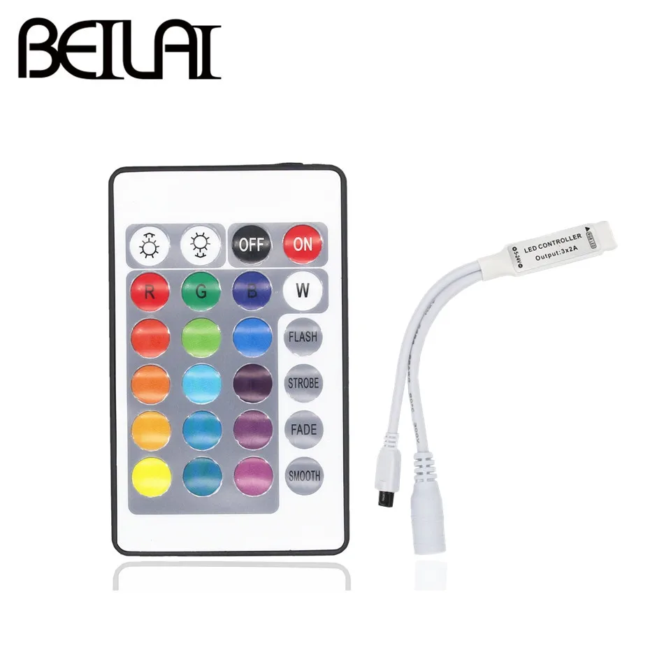 BEILAI DC 12V 24Key Мини светодиодный RGB Управление ИК пульт дистанционного управления