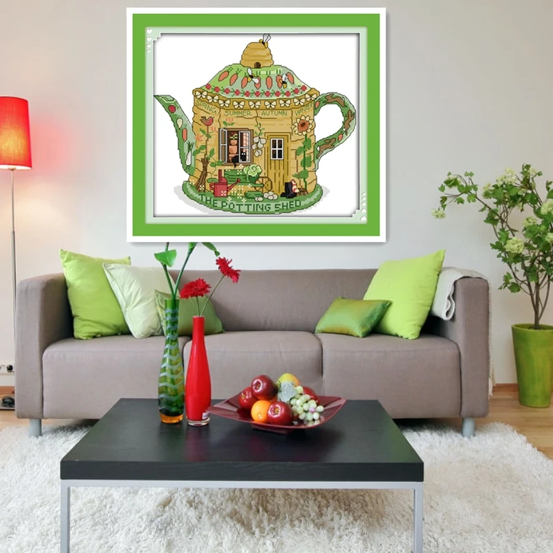 Набор для вышивки чайником joy Sunday 11CT|joy sunday|cross stitch 11ctjoy sunday cross |