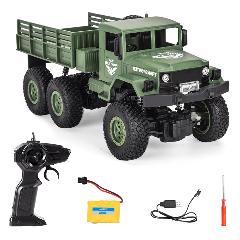 JJRC Q68 Q69 RC автомобили 1:18 2 4G 6 колесный военный грузовик RTR 10 км/ч Скорость
