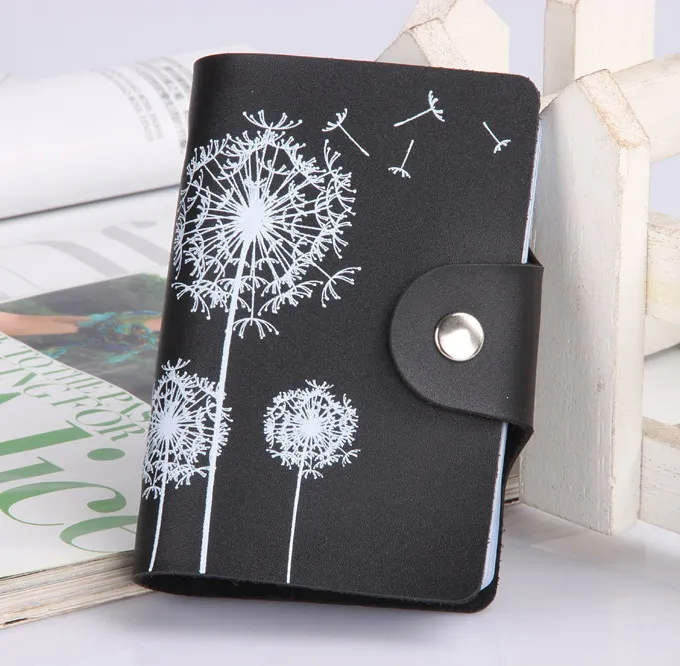 Pattern 4 dandelion Eastnights Визитница кожаная визитница женщины кожаный бумажник держатель кредитной карты Книга ID Card Case - Цвет: Pattern 4 dandelion