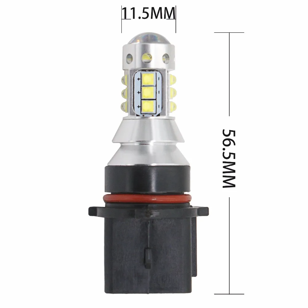 LYMOYO 2 шт. Автомобильный светодиодный P13W PSX26W 80 Вт с чипами CREE 16led автомобильный противотуманный светильник, лампы, задний светильник для вождения автомобиля DRL 12 В, светильник белого цвета