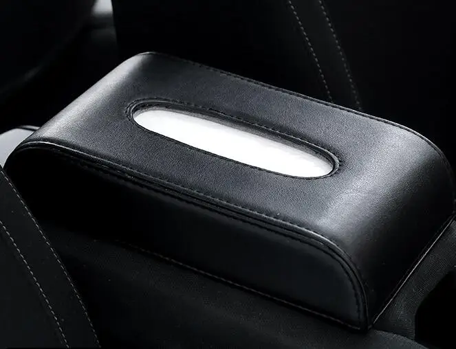 Коробка для салфеток из искусственной кожи с козырьком держатель автомобильный