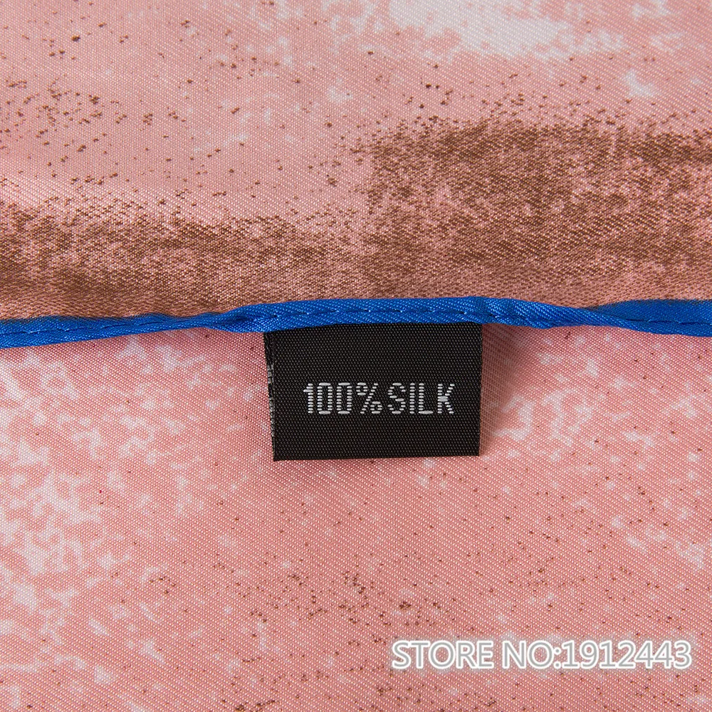 Женский модный саржевый шарф квадратный из 130 шелка с принтом в виде животных