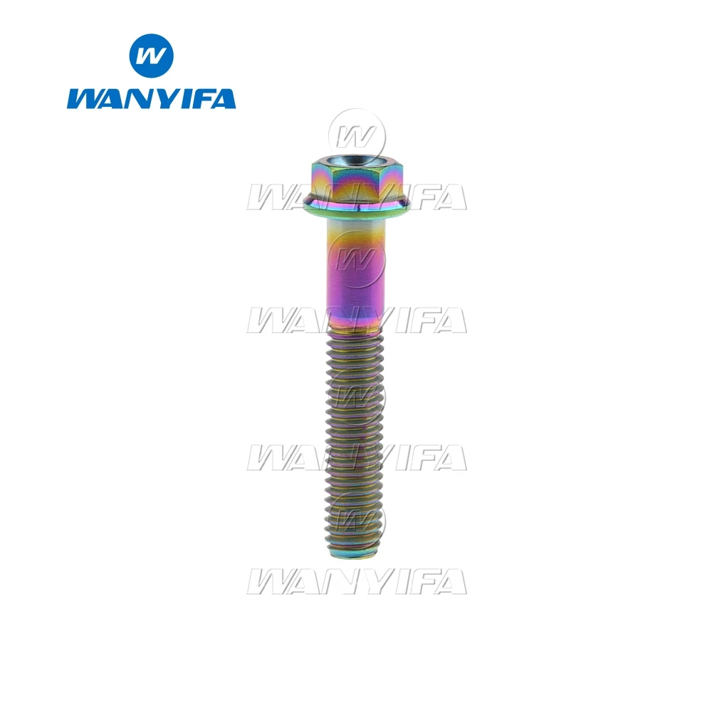 Rainbow Wanyifa M6x10 15 20 25 30 35, 40 45 50 55 60 65 70 мм Титан фланцевый болт с шестигранной головкой уход за кожей лица маска Велосипедный спорт мотоцикл модификация автомобиля - Цвет: Rainbow