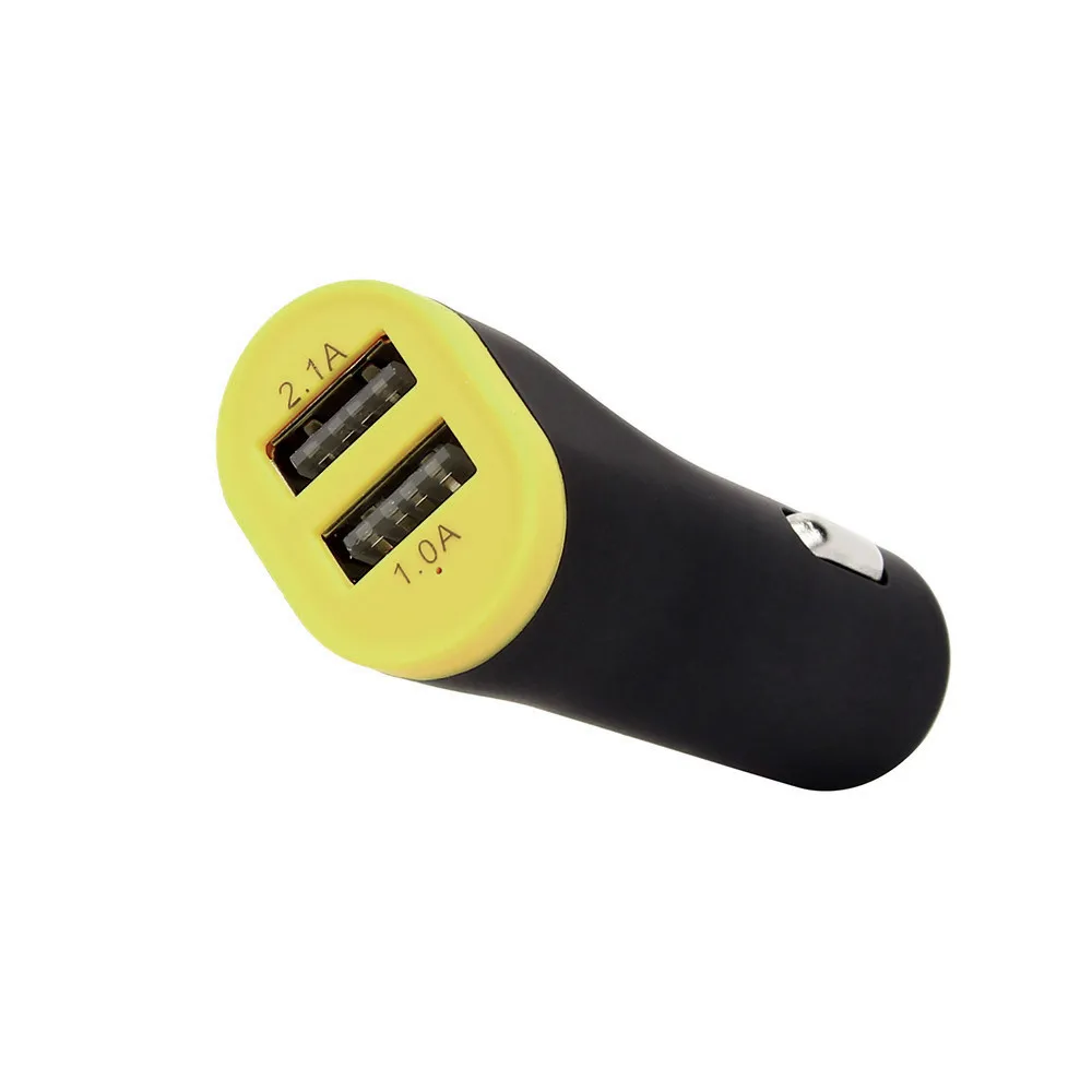 Автомобильное Универсальное зарядное устройство 5V 2.1A 1A с двумя usb портами