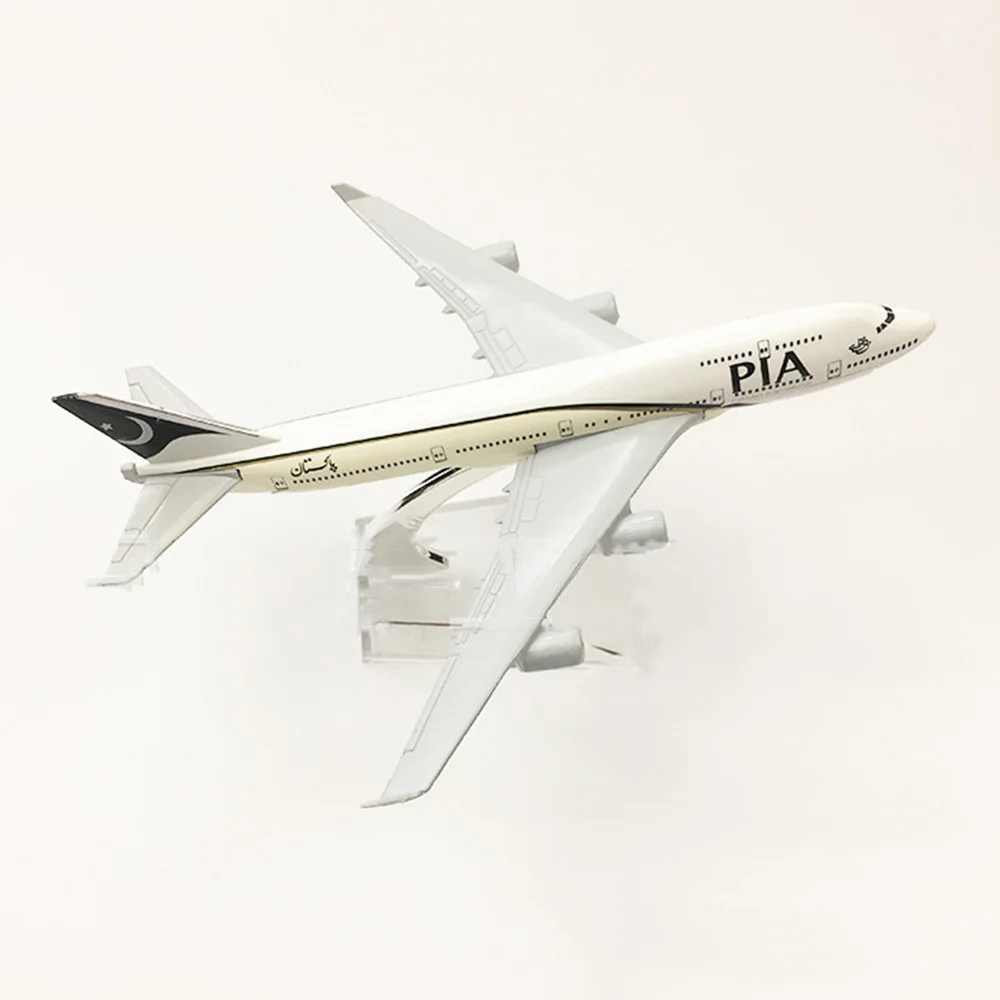 Самолёт из сплава в масштабе 1/400 Боинг 747 PIA 16 см модель самолета B747 игрушки для
