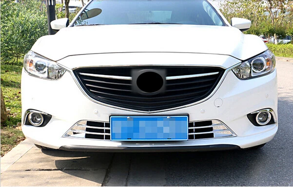 Для Mazda 6 M6 Atenza 2013 2014 2015 ABS Хромированная передняя нижняя решетка рама