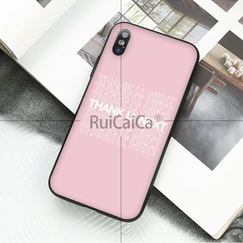 Ruicaica спасибо Next певица Ариана Гранде мягкий силиконовый черный чехол для