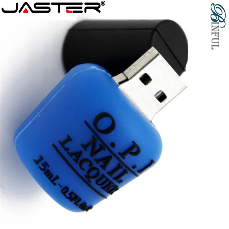 JASTER, рекламная мини-карта, внешний накопитель, USB 2,0, 4 ГБ, 8 ГБ, 16 ГБ, 32 ГБ, 64 ГБ, Модный женский лак для ногтей, USB флеш-накопитель
