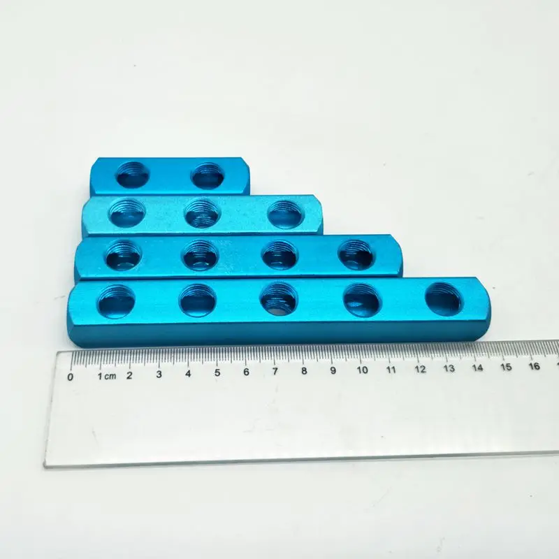 1 шт. алюминиевый коллекторный блок разветвитель резьба 1/4 'ɲ 3 4 5 Way