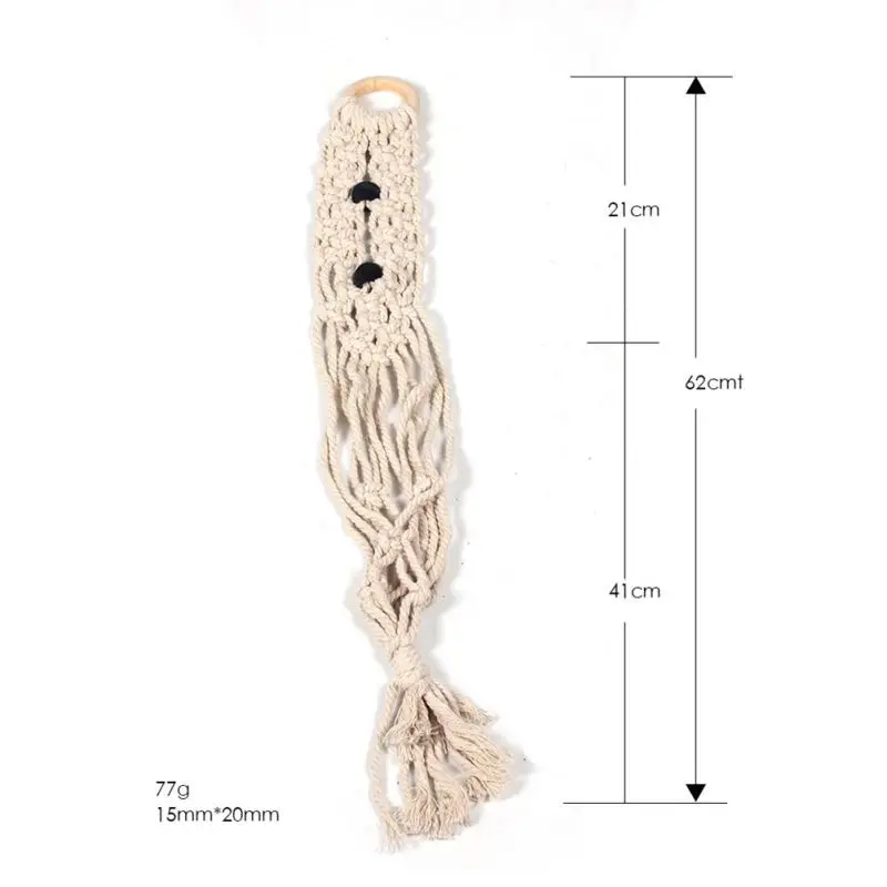 Exquisite Bohemian Tapestry Hanging Basket Pendant Cotton Simple Wall Decoration Flower Pot Mesh Restaurant Bar | Дом и сад