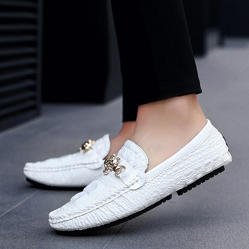 Men's moccasins leather loafers driving shoes luxury outdoor men's non-slip breathable sets of feet casual | Обувь
