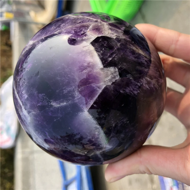 SW большой размер высокое качество полированный аметист шеврон Аметист блестящий