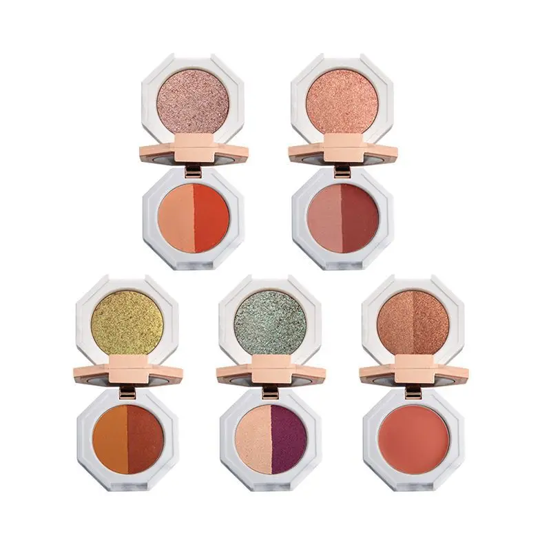 Новый двухслойный складной мраморный поднос для теней век макияж мерцающие