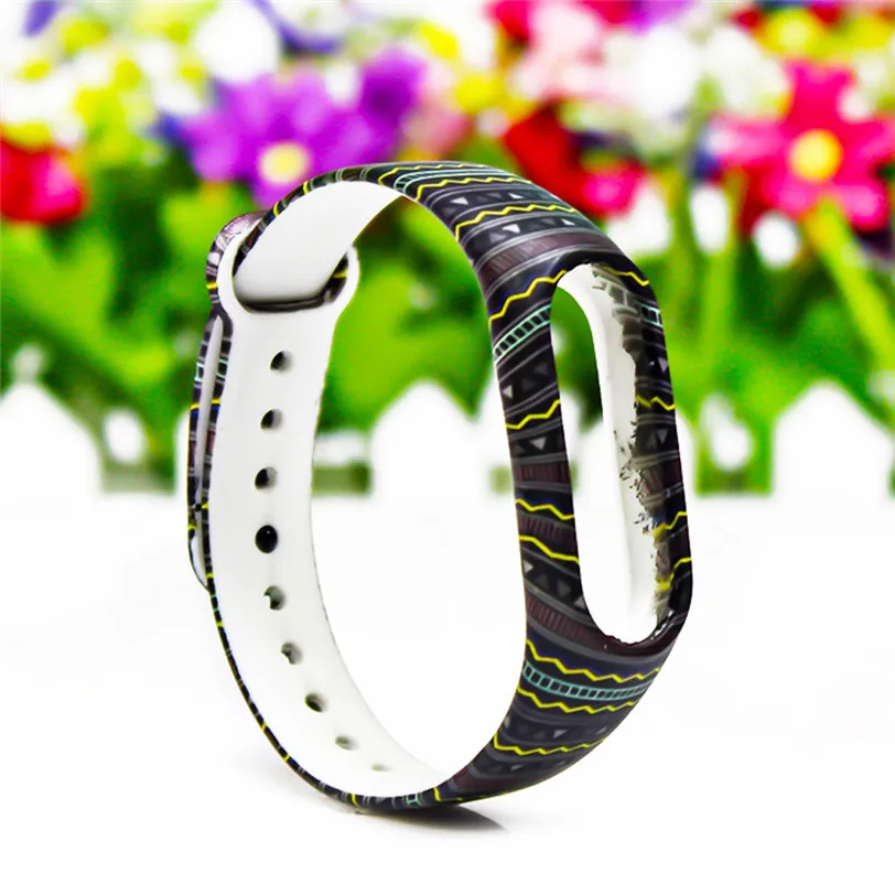 ТПУ умный наручный ремешок для Xiaomi Mi band 2 Новая мода узор Correa de reloj наручные Quick Release застежка PG11 Прямая