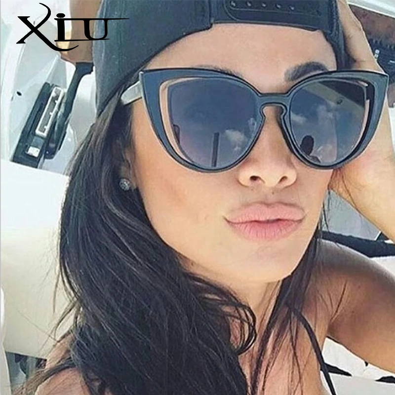 Солнечные очки XIU в стиле кошачий глаз UV400 женские модные брендовые дизайнерские
