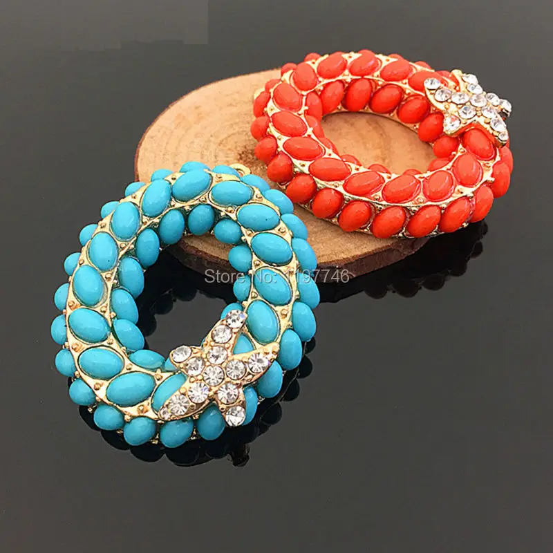 Большой сине-красный Стразы Звездная гирлянда Очаровательная подвеска модная