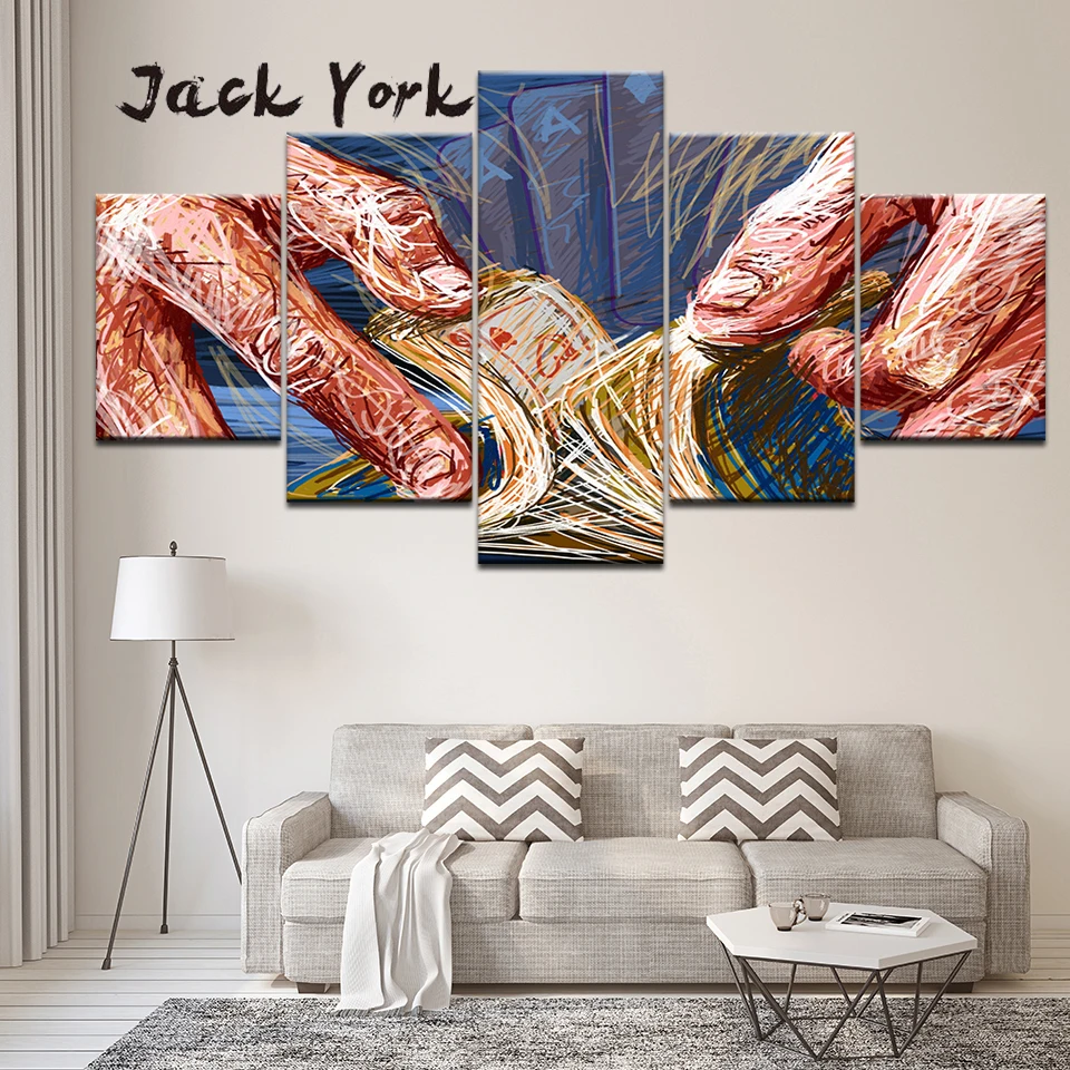 Canvas Painting modern abstract art Playing cards 5 Pieces Wall Art Modular Wallpapers Poster Print Home Decor |