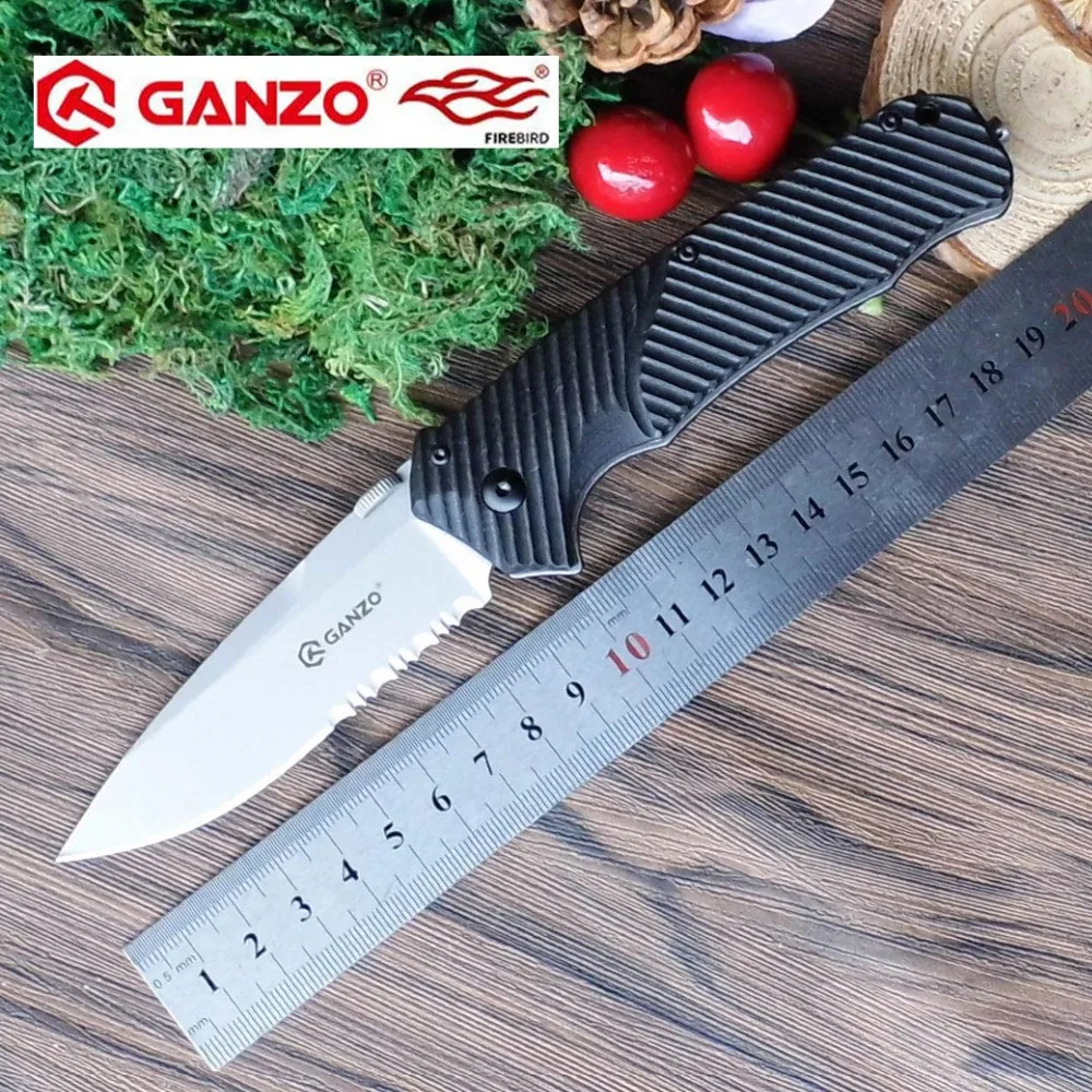 Фото 58-60HRC Ganzo G716-S 440C зубчатое лезвие G10 ручка складной нож для выживания инструмент