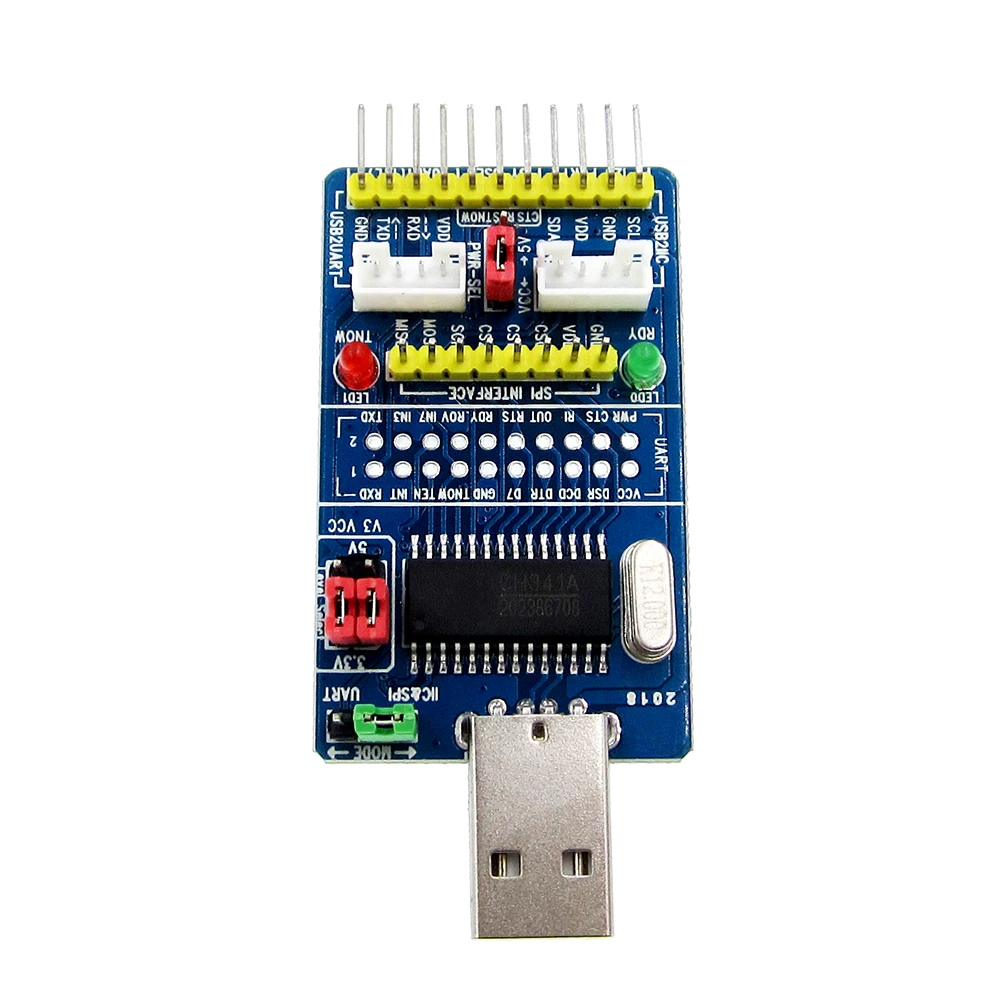 CH341A USB к SPI I2C IIC UART TTL ISP последовательный адаптер модуль EPP/MEM конвертер для