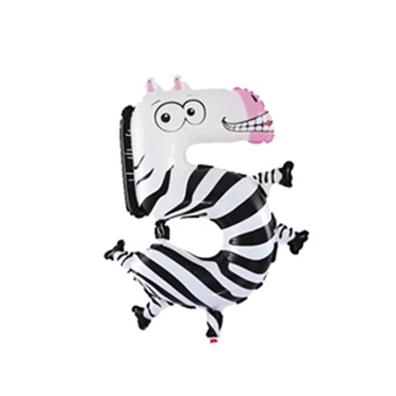 16inch Kids Animal Digital Balloon Aluminum Foil Air Number Balloons Children Gift Wedding Birthday Party Decoration Supplies | Дом и сад