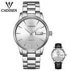 Мужские часы CADISEN NH36A, механические мужские часы с автоподзаводом, нержавеющая сталь, сапфир, водонепроницаемость 5 АТМ, деловые мужские наручные часы