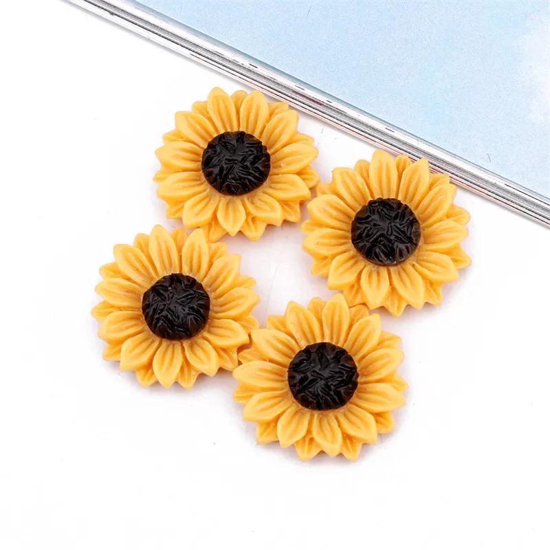 Имитация смолы ромашки 10 шт. кольцо нашивка брошь для рукоделия чехол телефона