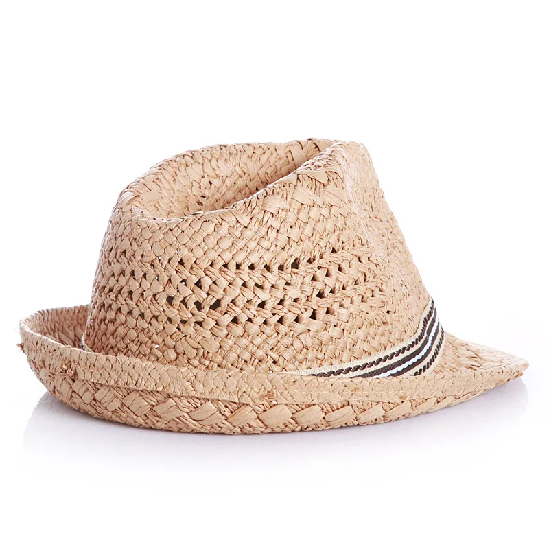 

Summer Lovely Bear Child Sun hat Beach Sunhat Fedora hat Trilby Straw panama Hat boy girl Gangster Cap Fit For Kids Children