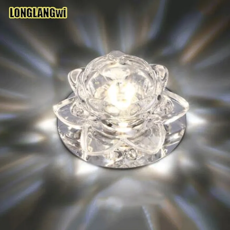 Светодиодный потолочный светильник Mordern с кристаллами для коридора|lotus ceiling