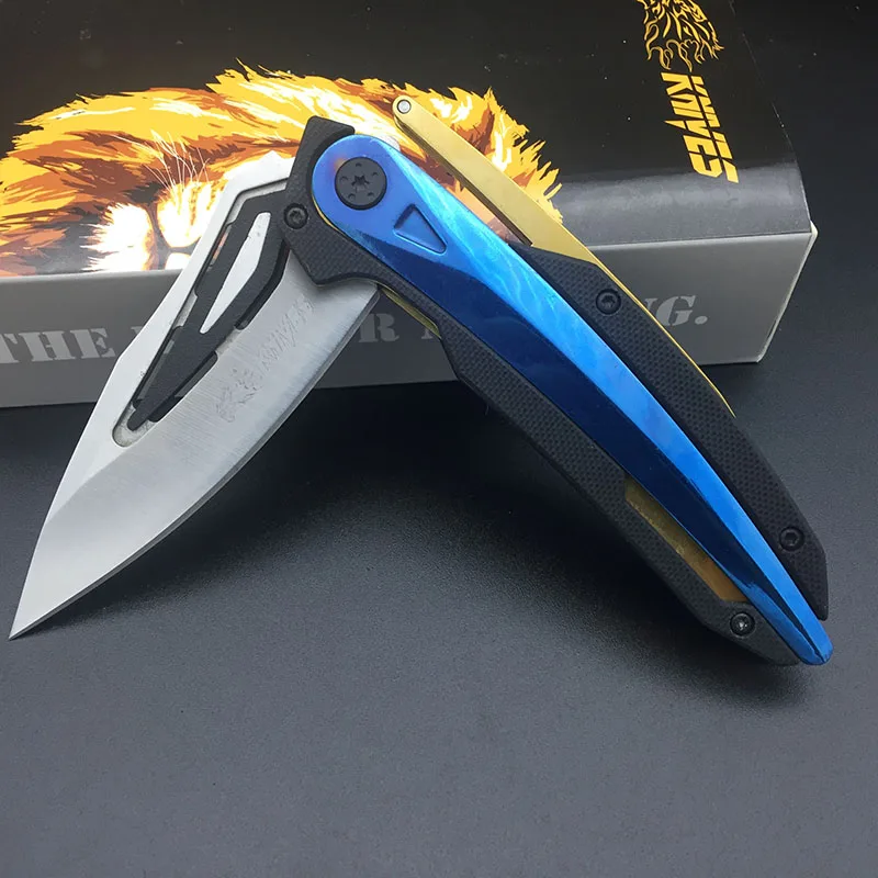 SR SR999 5Cr15Mov лезвие G10 + стальная ручка складной нож Дизайн узора кемпинг выживание