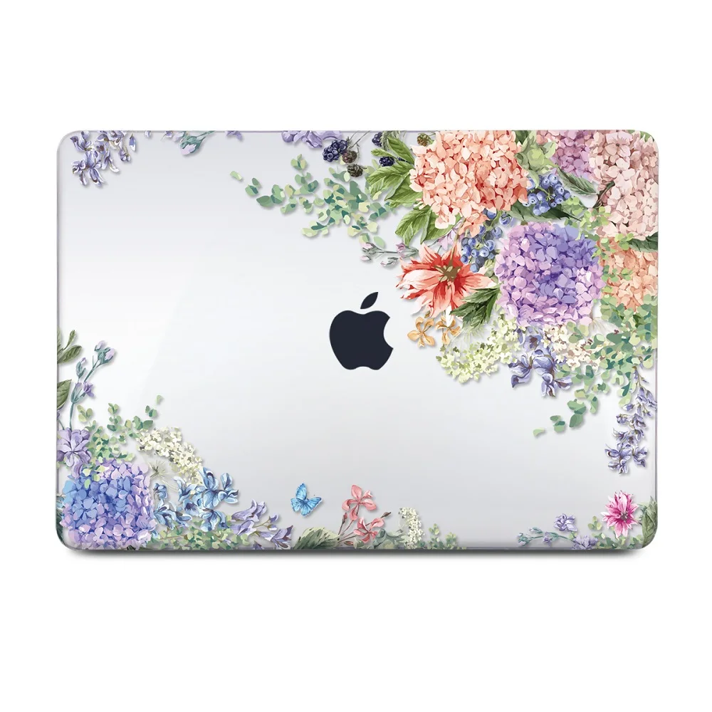Для Macbook Air 11 12 13 чехол для Pro retina 15 Touch bar 2018 A1932 Твердый с цветочным узором девочек