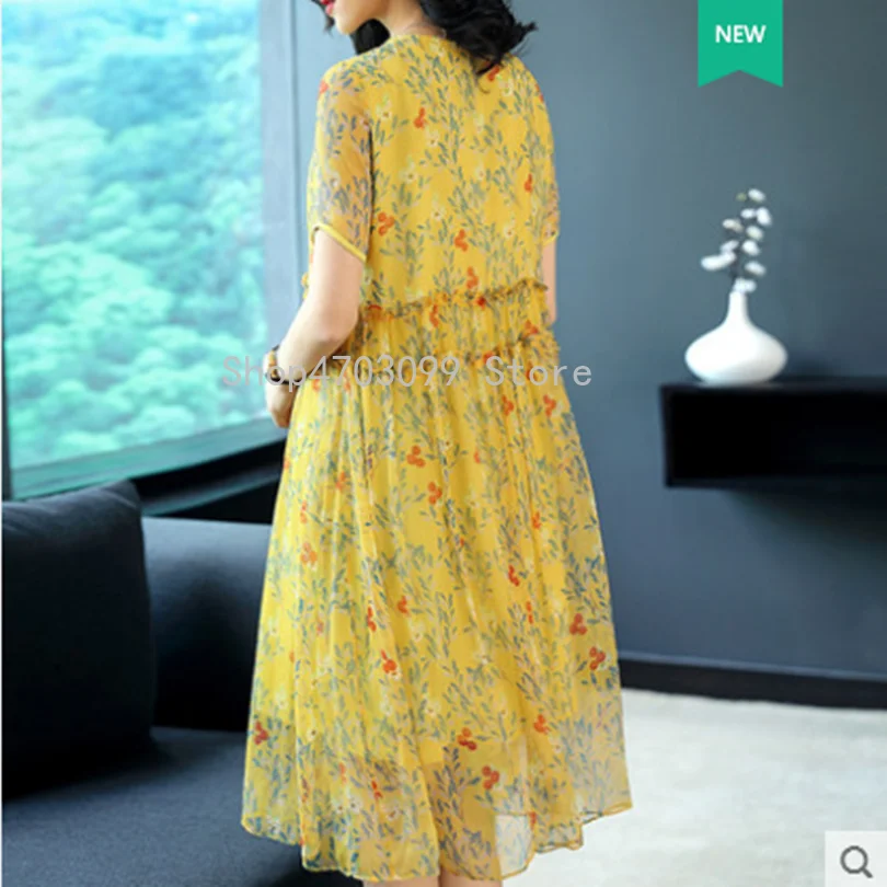 Элегантное желтое Vestidos 2019 модное многослойное шифоновое платье с оборками