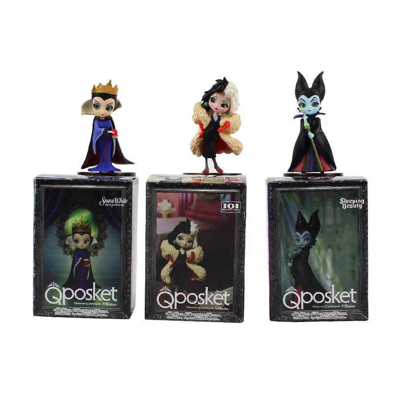QPosket персонажи Q Posket маленькие Злодеи малефисент Cruella De Vil ПВХ экшн фигурка