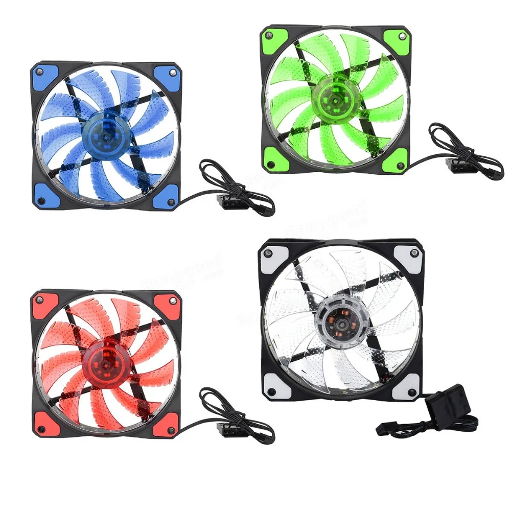 

Quiet Durable 120mm PC Computer 16dB Ultra Silent 33 LED Light Up Case Fan Heat Sink Cooling Fan 12V DC Long Life Bearing