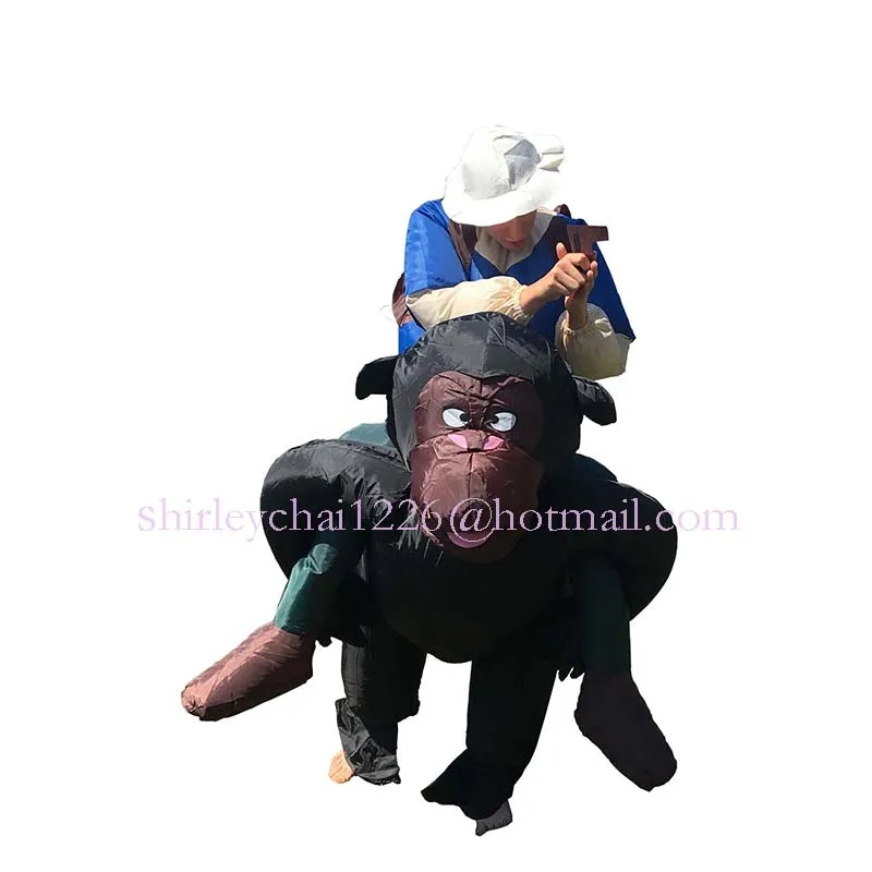 Обезьяна надувная ткань Горилла для верховой езды Косплей Cosume мужчин комплект
