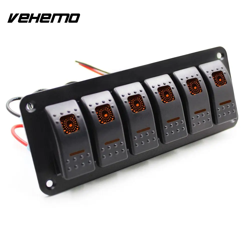 Vehemo 6 Gang автомобильный переключатель RV панель автоматический Выключатель