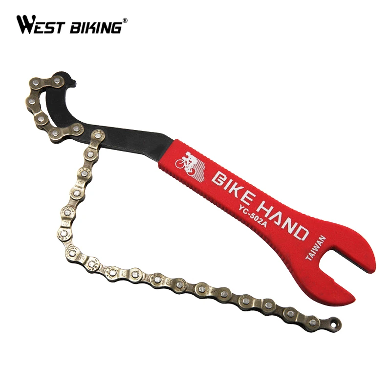WEST BIKING открывающийся гаечный ключ для велосипедной цепи, разделительная карта, Спиннер, разобранный ножной гаечный ключ, YC-502A