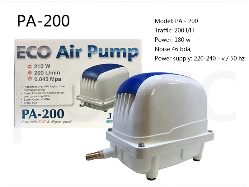 Jebao воздушный насос PA-35 PA-45 PA-60 PA-80 PA-100 PA-150 PA-200 PA35 PA45 PA60 PA80 PA100 PA150 PA200 PA; большие размеры 35-45 60 80 100
