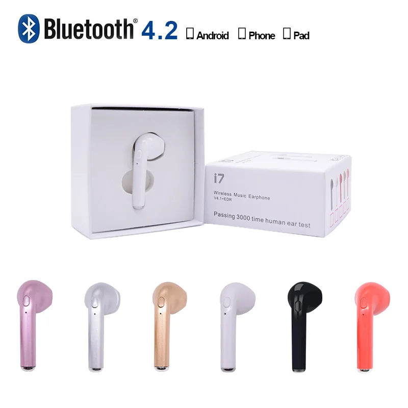 V4.2 мини bluetooth наушники беспроводная гарнитура вкладыши для Apple iPhone X 8 plus Xiaomi PK I7
